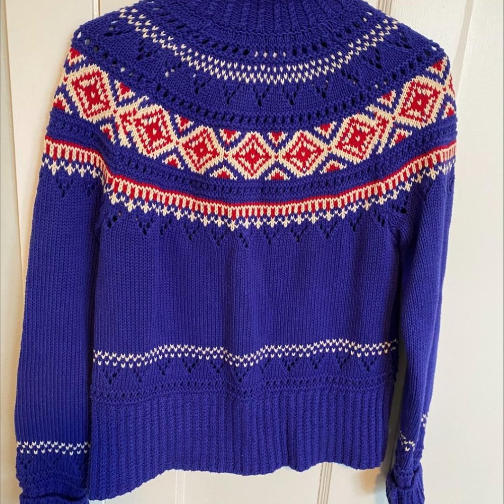 Women's Signature Cotton Fisherman Sweater Cardigan - Picture 2 of 3